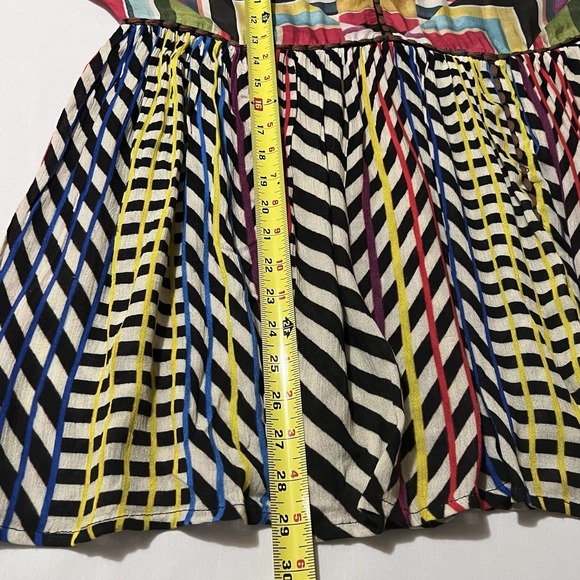 Anthropologie Summer Top Size XS  Boho Babydoll Flowy Smock Lace Trim - Picture 7 of 10